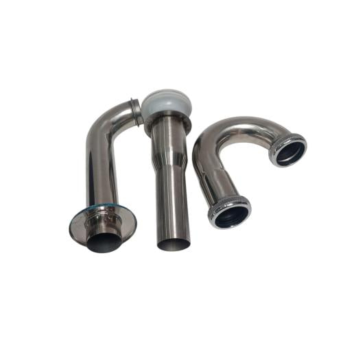 1 1/4 IN / ALPHARD Sifon Leher Angsa Saringan Wastafel Stainless Set