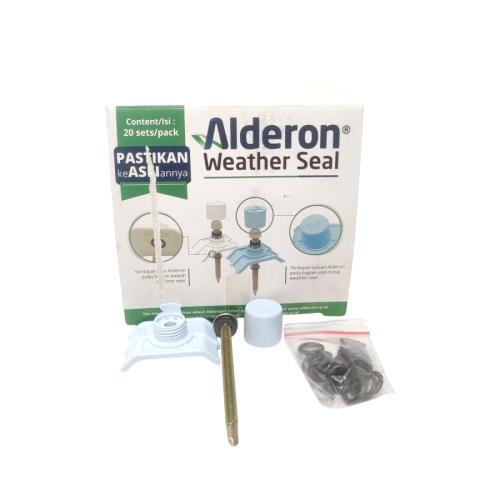 #12 x 70 MM / ALDERON Sekrup Roofing Atap U PVC Blue Doff Set