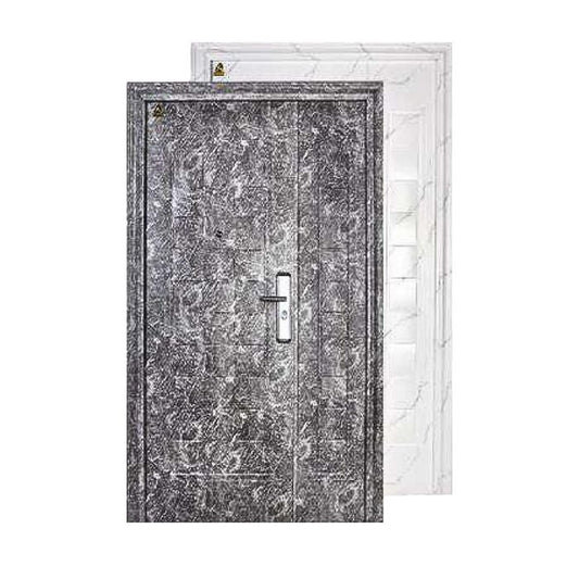 5 CM x 120 CM x 210 CM / FORTRESS MRBL FORT 120.11 MOM & SON Pintu Kamar Mandi Baja Putih Set