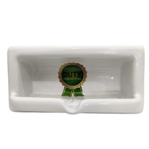 22 CM x 11 CM x 7.2 CM / DUTY SH - 22 Tempat Sabun Tanam Dinding Keramik White