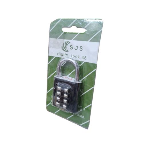 35 MM / SJS Gembok Nomer Pin Angka Tas Kunci Koper Travel Lock