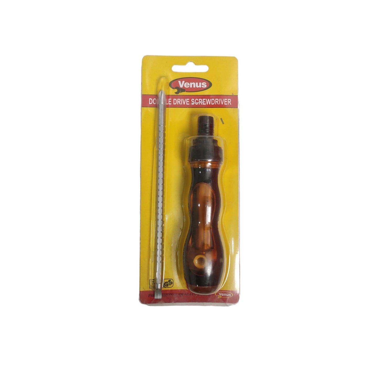 3 IN - 6 IN / VENUS Obeng Screwdriver Two Way Bolak Balik Plus Minus 2 In 1 Gagang Karet