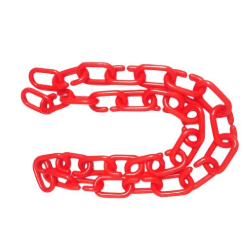 1/4 IN / TM Rantai Plastik PVC Talang Motor Anjing 6 MM Merah Meter