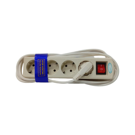 4 LUBANG x 300CM/KAWACHI STEELE Stop Kontak Colokan Terminal Kabel 3 M