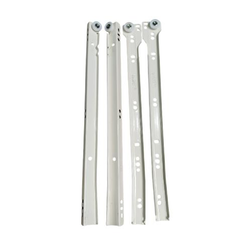 35 CM / HUBEN Rel Laci Roda Drawer Slide Single Track Putih Set