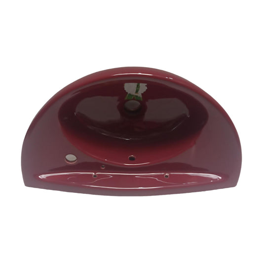 30 CM x 53 CM x 17 CM / DUTY Wastafel Cuci Tangan Kecil Maroon Keramik