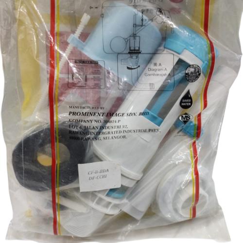 TECHPLAS Alat Perlengkapan Kloset Monoblok Dual Flush Bulat Set