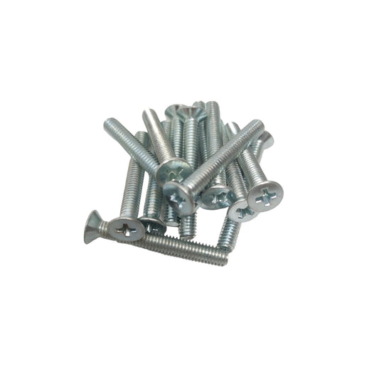 M 4 x 30 MM / TM Baut JF Kepala Rata Plus Putih Biji