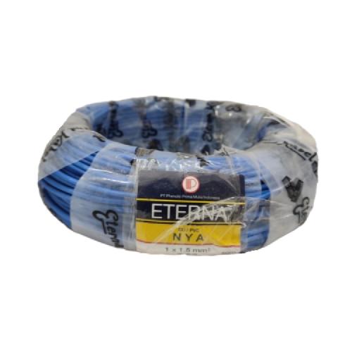 1 INTI X 1.5 MM / TM NYA Tunggal Kabel Tembaga SNI Biru Meter