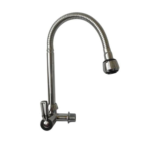 1/2 IN / AGATHA Kran Angsa Fleksibel Sink BCP Tembok Stainless