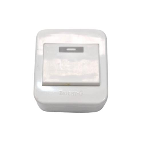 BRIGHT-G PREMIUM Saklar Tunggal Single Engkel 1 Gang Tempel OB Outbow Putih