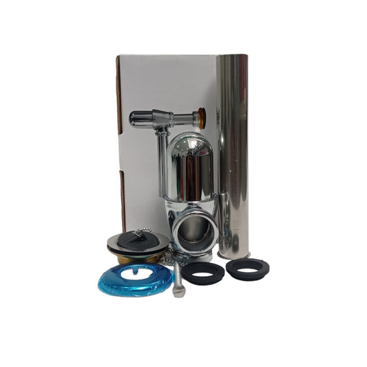 1 1/4 IN / TM 33 Sifon Botol Saringan Pipa Wastafel Stainless Set