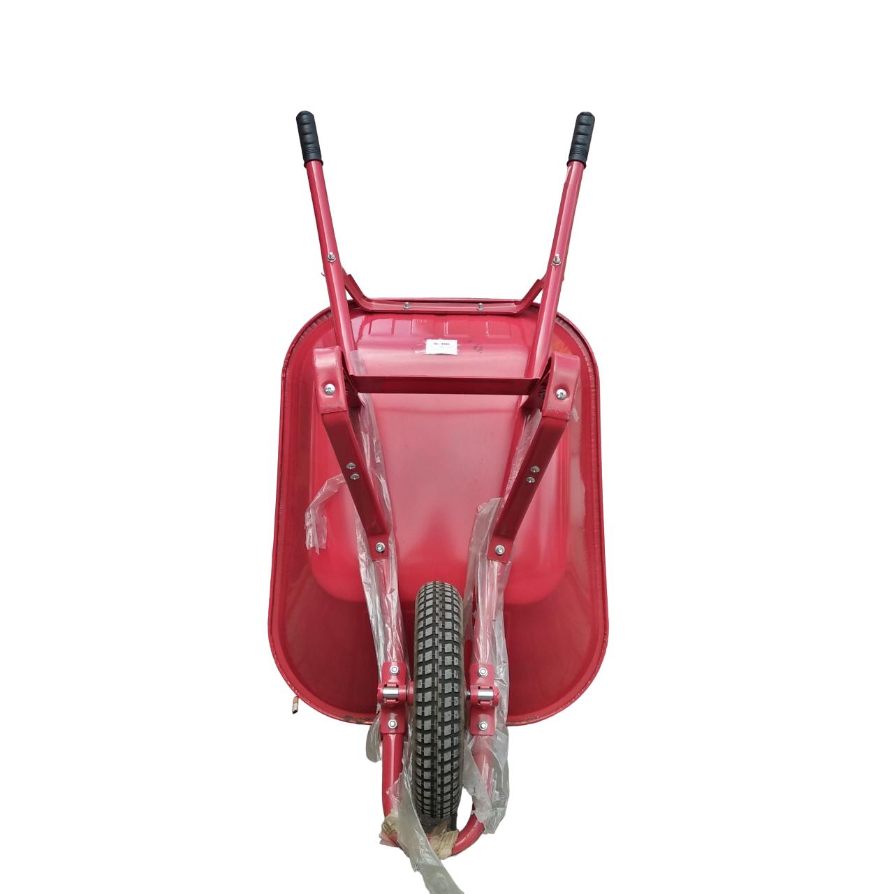 STRONG Gerobak Sorong Pasir Proyek Cor Semen 1 Roda Ban Hidup Merah