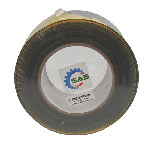50 MM x 300 M / SAS Garis Polisi Safety Line Non Lem Hitam Kuning Roll