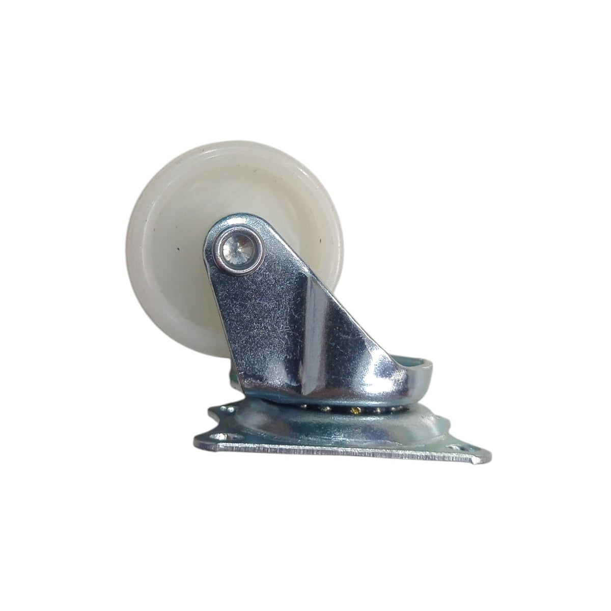 1 IN / NSK Roda Hidup Trolly Gepeng Plat 30 MM Nylon Putih 24 Pcs Dus