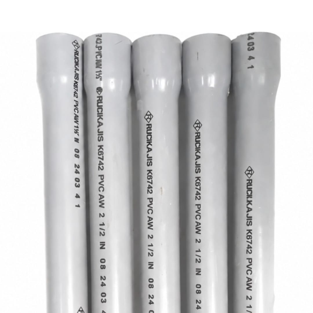 2 1/2 IN x 4 M / RUCIKA AW Lis Abu Abu Pipa Pralon Paralon PVC Abu Abu Batang