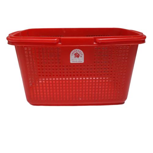 TM Keranjang Belanja PVC Plastik Kecil Merah