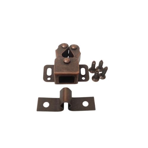 TM Klip Klok Kunci Pengait Jepit Lemari Laci Double Roler Catc Coklat