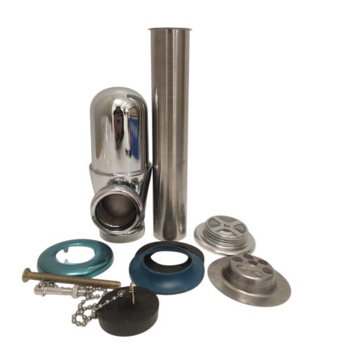 1 1/4 INCH / WJ Sifon Botol Saringan Pipa Wastafel Stainless Set