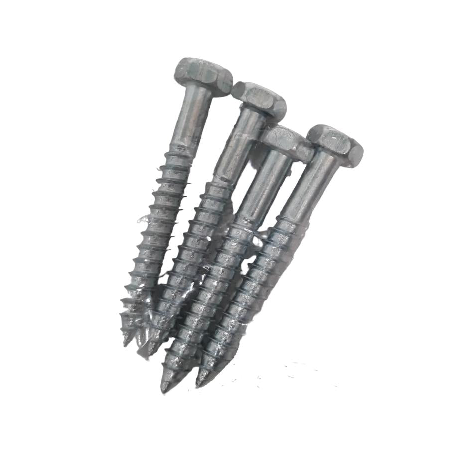 1/4 IN x 2 IN / TM Deskrup Hex Lag Desc Screw Galvanis Putih Biji