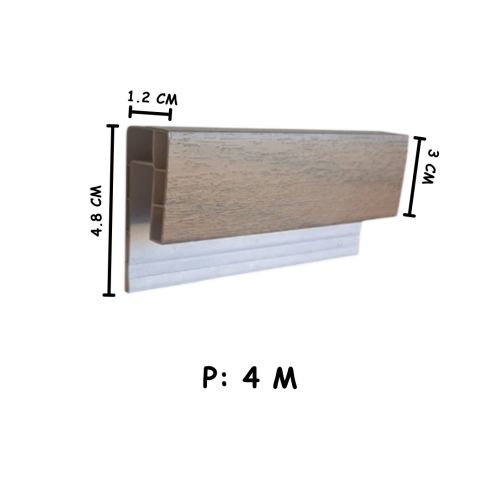 3 CM x 4 M / SHUNDA PLAFON LS.302-8 List Profil U Plafon U PVC Batang