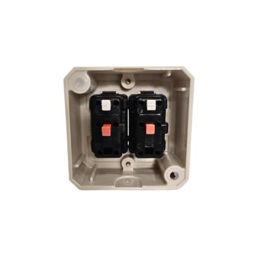 BROCO NG Saklar Ganda Double Seri 2 Gang Tempel OB Outbow Cream