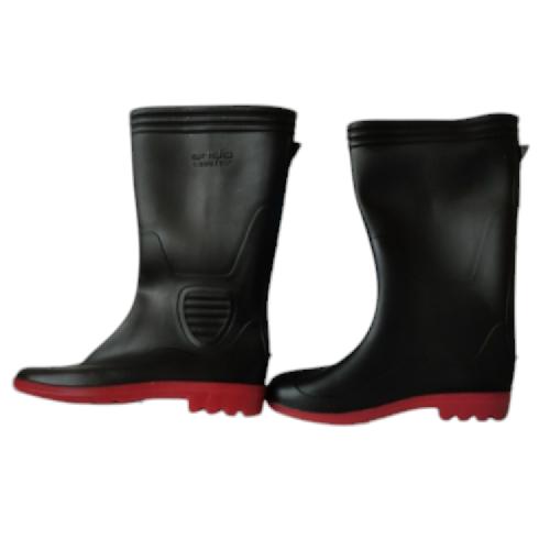 NO 42 / ANDO Sepatu Boot Kebun Pabrik Proyek Safety Karet Hitam Set