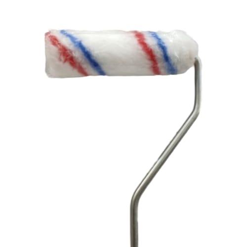 4 INCH / PINE HILL Kuas Busa Roll Cat Tembok Kayu Besi Kecil + Gagang Set