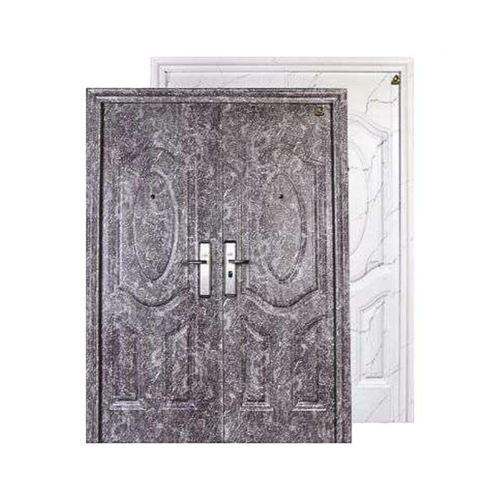 5 CM x 150 CM x 210 CM / FORTRESS MRBL FORT 150.10 DOUBLE Pintu Kamar Mandi Baja Putih Set