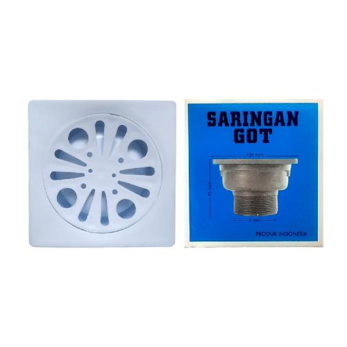 4 IN / GMP Saringan Got Leher Panjang Floor Drain PVC Putih