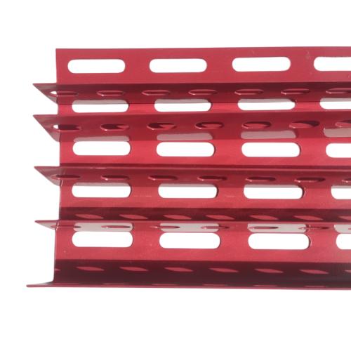 4 CM x 4 CM / TM Siku L Lubang Besi Merah Permukaan Standard Batang