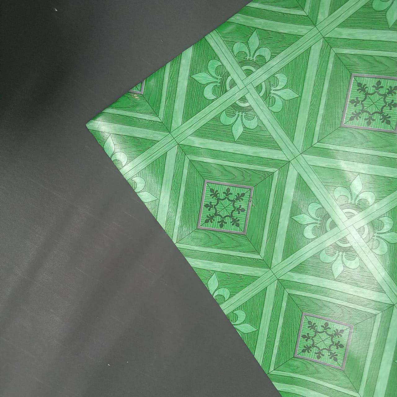 120 CM x 15 M / NANYA CMCK 001 510 Karpet Perlak Lantai Meja Vinyl PVC Green Roll