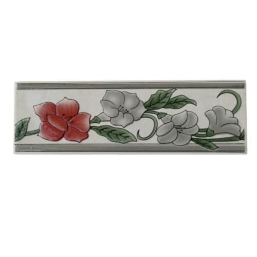 8 CM X 25 CM / NM CV572 List Keramik Dinding Kamar Mandi Black Lembar