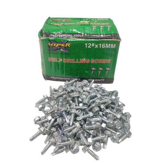 #12 x 16 MM / VIPER Roofing Baut Sekrup Atap Baja Ringan Putih Dus