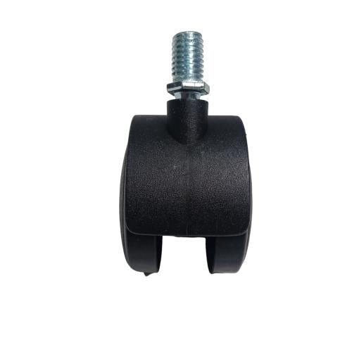 2 IN / TM Roda Hidup Kursi Rem Drat PVC Hitam Rem