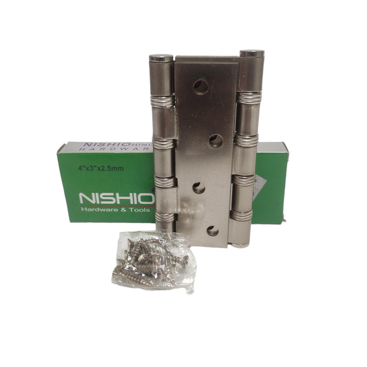 4 IN / NISHIO Engsel Kupu Kupu Pintu Jendela Hinge Stainless Set