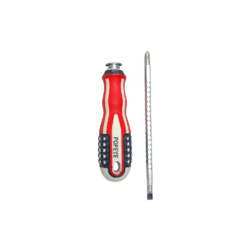 3 IN - 5 IN / POPEYE Obeng Screwdriver Two Way Bolak Balik Plus Minus 2 In 1 Gagang Karet