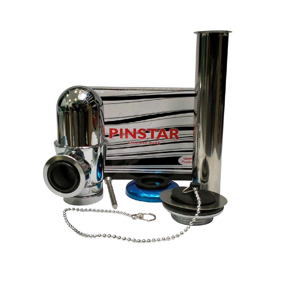 1 1/4 IN / PINSTAR Sifon Botol Saringan Pipa Wastafel Stainless Set