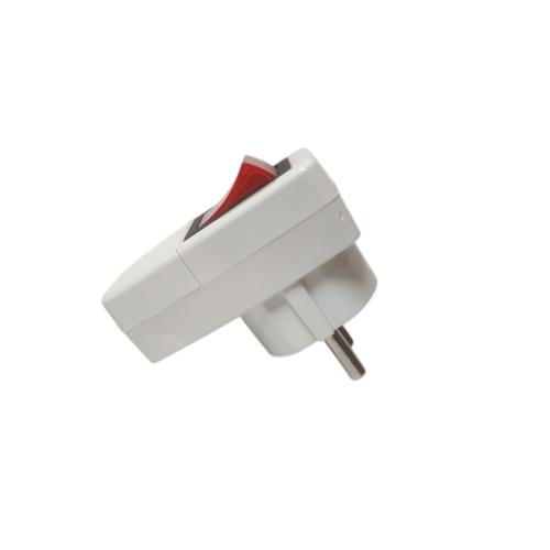 MIKOTEK Steker Jek Colokan Kabel Cowok Male Putih + Switch