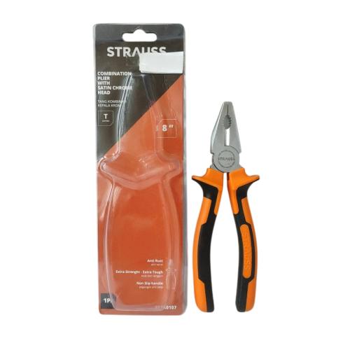 8 IN / STRAUSS Tang Kombinasi Kawat Kabel Combination Pliers