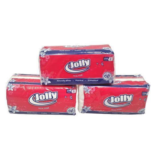 JOLLY Tissue Tisu Wajah Halus Lembut 2 Ply 250 Sheets