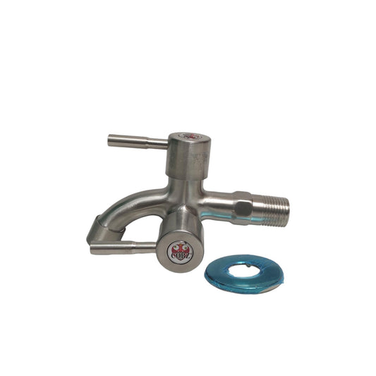 1/2 IN / COBZ CBADA03 Kran Air Cabang Double Shower Mesin Cuci Stainless