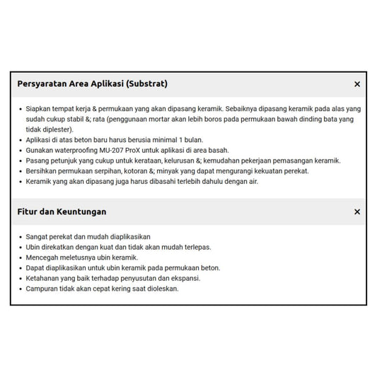25 KG / MU 420 CERAFIX Semen Perekat Keramik Premium Sak