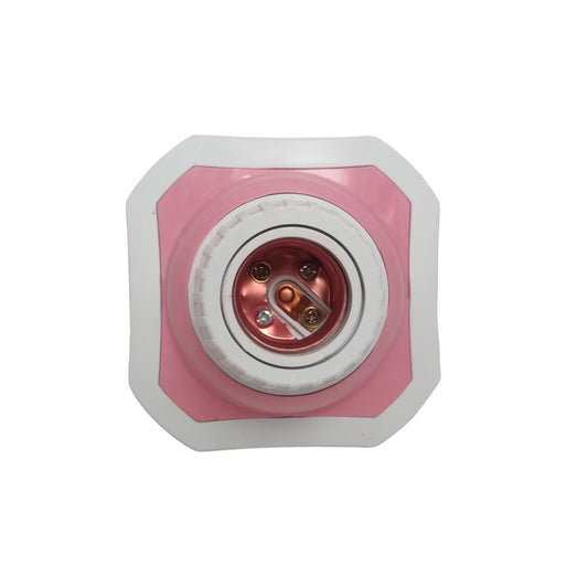DEXTA 01 Fitting Tempat Lampu Plafon Atap Tempel Kotak Besar Pink