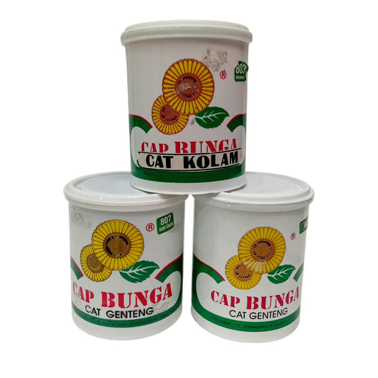 1 KG / CAP BUNGA Cat Genteng Kolam Tembok Roof Paint Galon