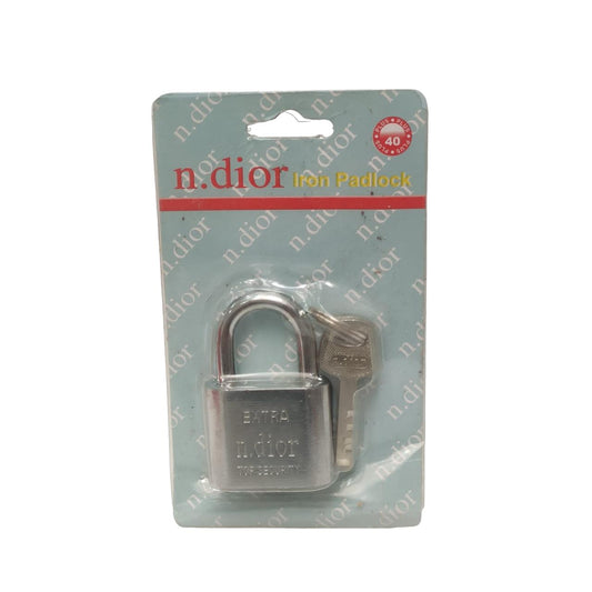 40 MM/N. DIOR Gembok Pintu Pagar Padlock Anti Maling Leher Pendek Putih
