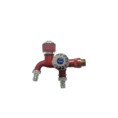 1/2 IN / TOLEDO Kran Air Cabang Double Shower Mesin Cuci PVC