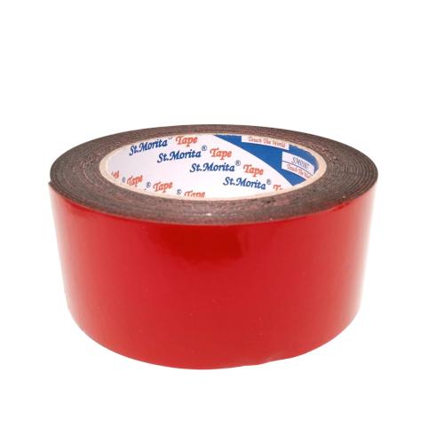 48 MM / MORITA Isolasi Bolak Balik Busa Double Foam Tape Merah Pcs