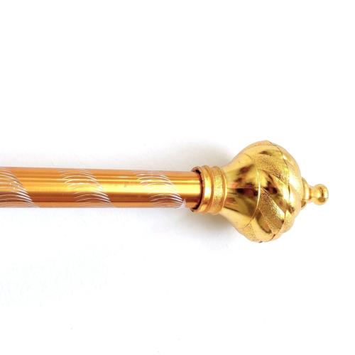 200 CM / TM Batang Rel Gorden Rolet Bulat Stainless Gold Set