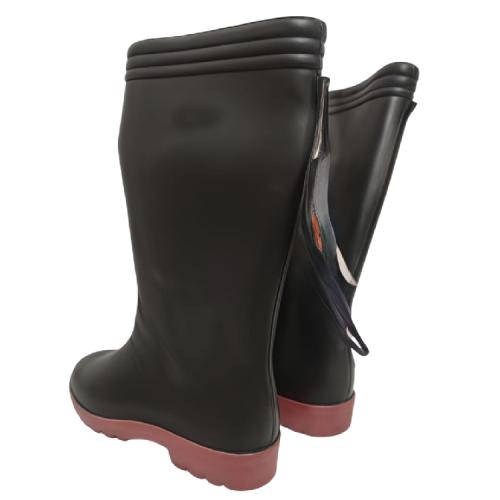 NO 41 / ANDO Sepatu Boot Kebun Pabrik Proyek Safety Karet Hitam Set